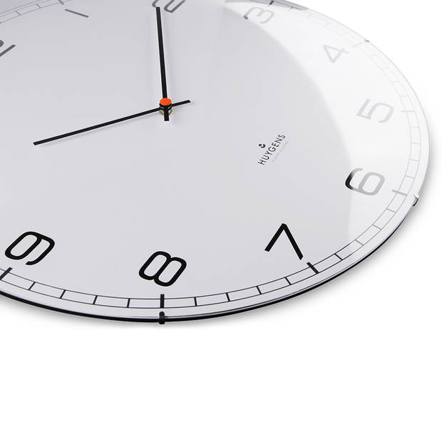 Huygens - Dome45 Arabic - Wit - Wandklok - Stil - Quartz uurwerk
