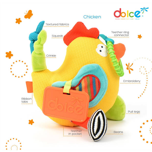 Dolce Activiteitsknuffel - One Size - Spring Chicken