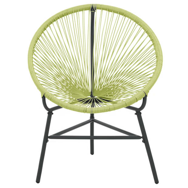 vidaXL Tuinstoel Acapulco poly rattan groen