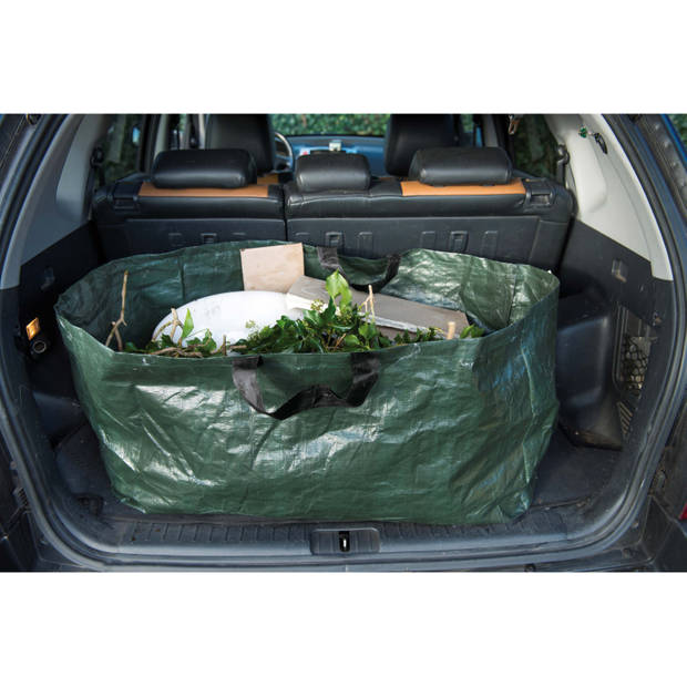 1x Groene kofferbak tuinafval/afvalzakken 225 liter - Tuinafvalzak