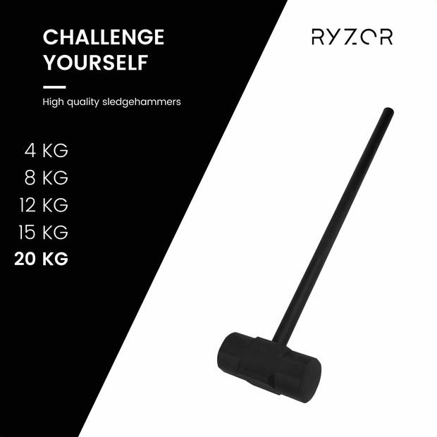 RYZOR Sledgehammer - 20 KG - Zwart