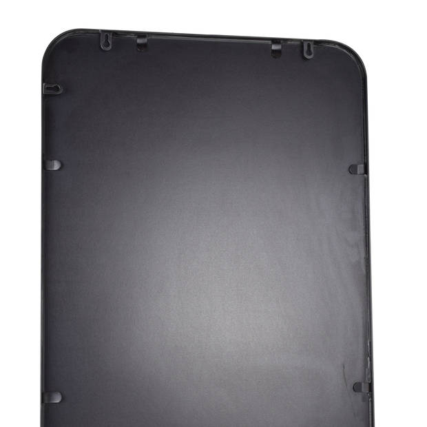 Fragix Boston passpiegel rechthoekig - Zwart - Metaal - 130x40cm - Industrieel