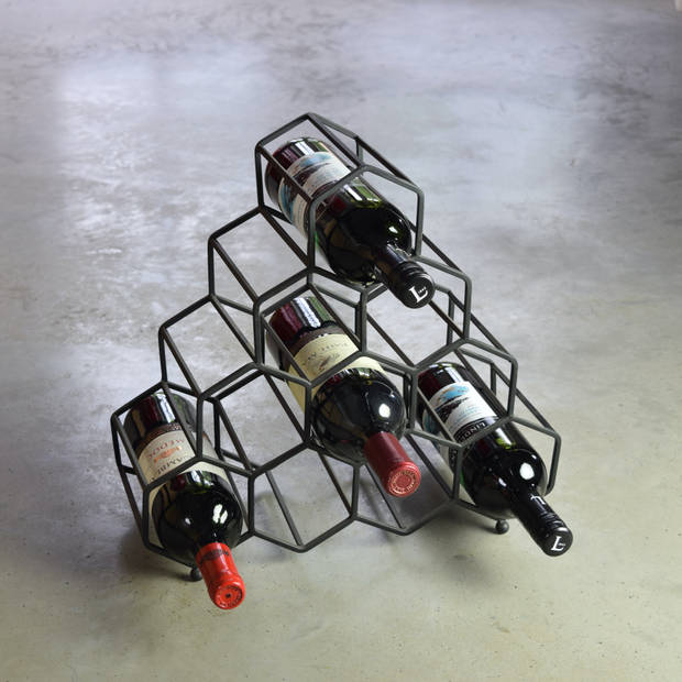 LOFT42 Pinot Wijnrek - 10 flessen - Metaal - Zwart