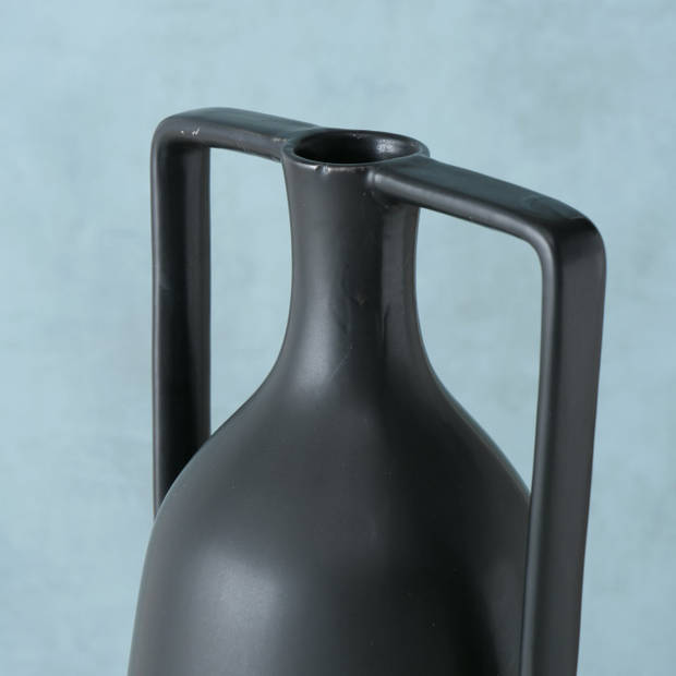 Klassieke Vaas Fyli Keramiek - 35 cm hoog - Zwart