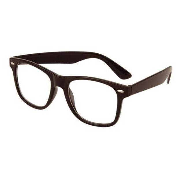 Orange85 bril zonder sterkte – Zwart - Nerdbril - Heren - Dames - Zwarte bril