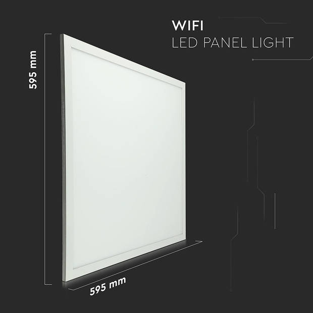 V-TAC VT-5140 Witte Slimme LED Verlichting - Slim LED Paneel - 60x60 - IP20 - 40W - 4800 Lumen - 3IN1