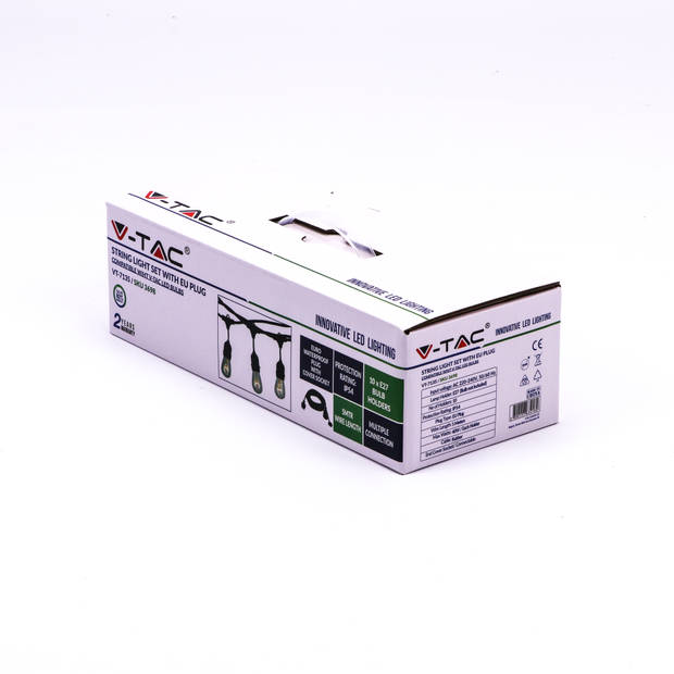 V-TAC VT-7135 E27 LED Strijklampen - WP - Socket - Zwart - IP54
