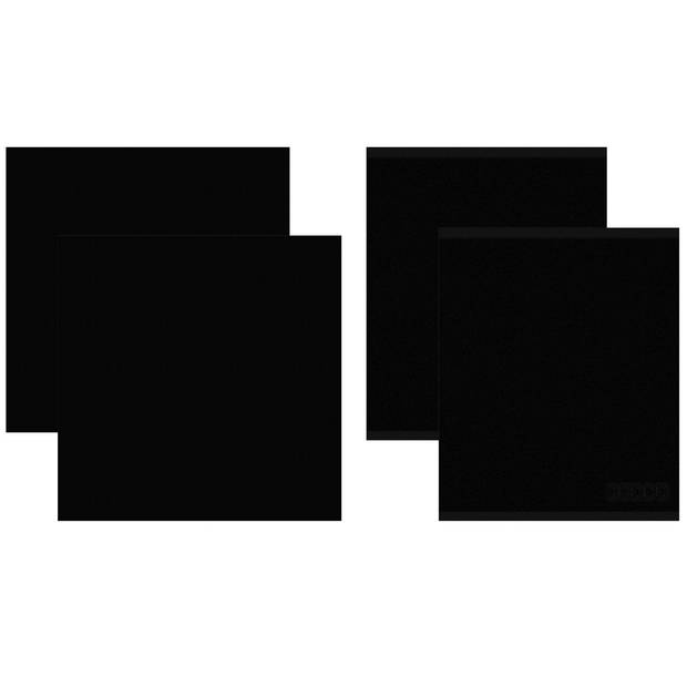 DDDDD 2x theedoek + 2x keukendoek Logo - Black