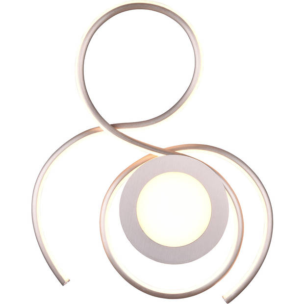 LED Plafondlamp - Plafondverlichting - Trion Jivino - 36W - Aanpasbare Kleur - Dimbaar - Rond - Mat Nikkel - Aluminium