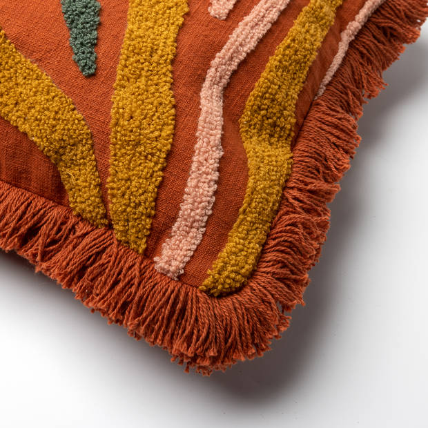 Dutch Decor - MISSOURI - Sierkussen met patroon 30x50 cm Potters Clay - oranje