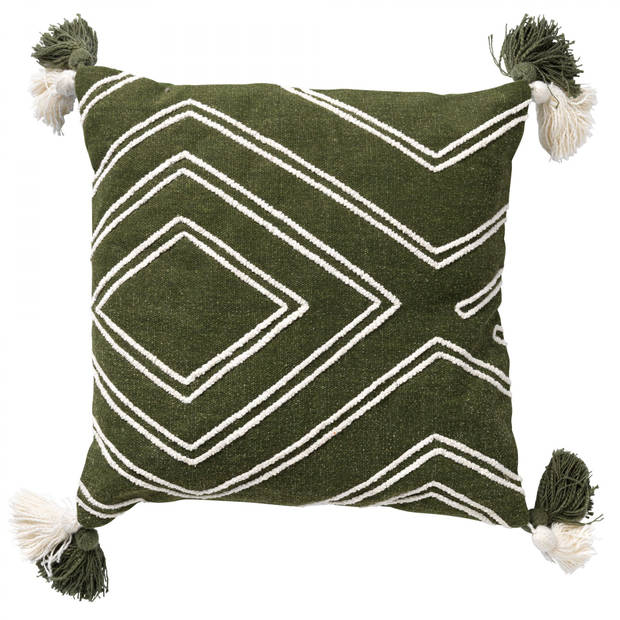 Dutch Decor - ZOE - Sierkussen van katoen 45x45 cm Chive - groen