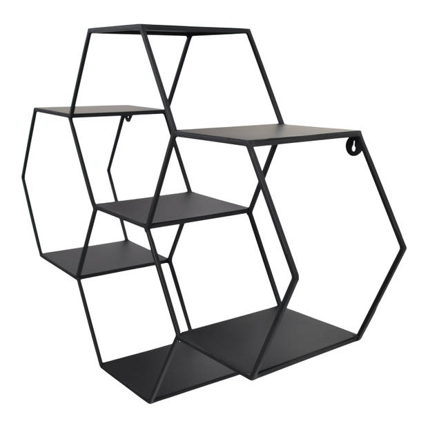 LOFT42 Hexagon Wandrek Zeshoekig - Zwart - 57x80x20