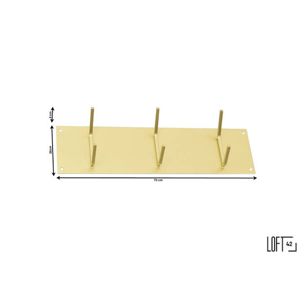 LOFT42 Factory Small Kapstok – Metaal - Goud – 6 haken