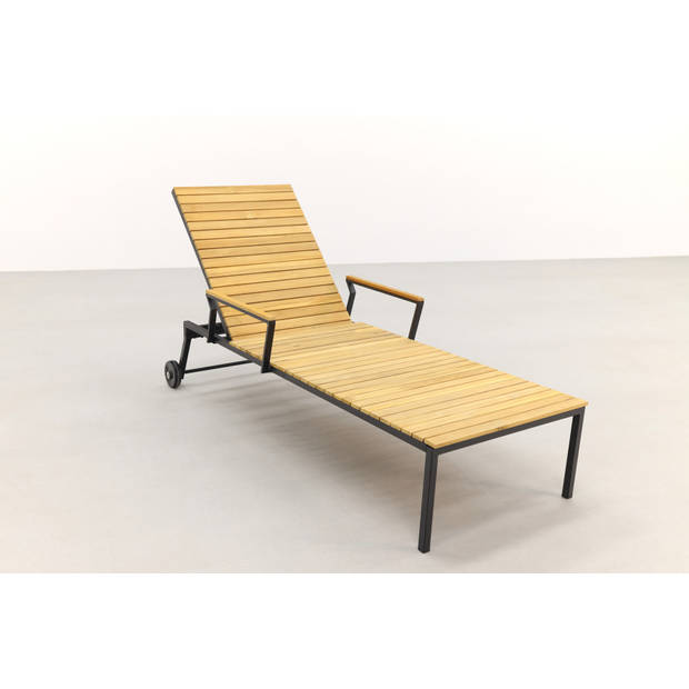 VDG Lagos naturel teak ligbed