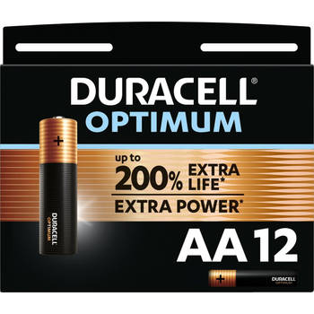 Duracell Optimum Alkaline AA 12 pack (LR6)