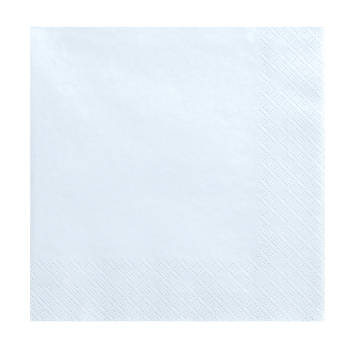 40x Papieren tafel servetten lichtblauw 33 x 33 cm - Feestservetten