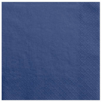 40x Papieren tafel servetten navy blauw 33 x 33 cm - Feestservetten