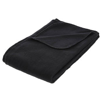 Zwarte Polar Fleece Deken 125x150 cm - 180 g/m²