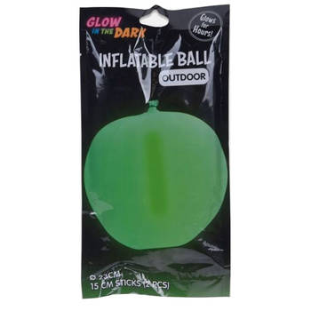 Free and Easy ballon Glow In The Dark 23 cm latex groen 3-delig