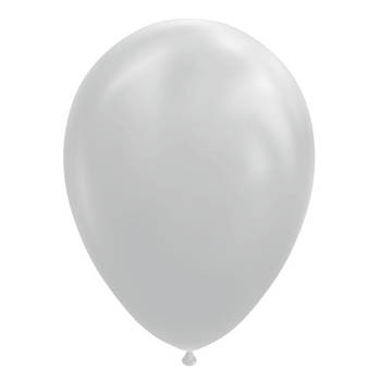Wefiesta ballonnen 30 cm latex cool grijs 10 stuks