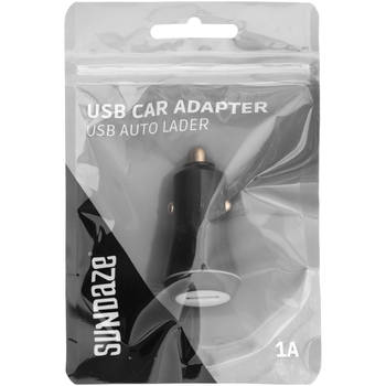 USB auto adapter - Zwart - 1A