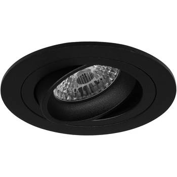 Spot Armatuur GU10 - Pragmi Alpin Pro - GU10 Inbouwspot - Rond - Zwart - Aluminium - Kantelbaar - Ø92mm