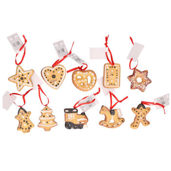 Kersthangers - 10 stuks - gingerbread - kerstkoekjes - 5 cm - Kersthangers