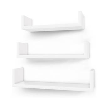 iBella Living wandplanken set van 3 wit