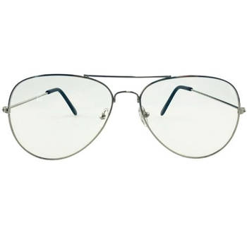 Orange85 Pilotenbril - Zonder sterkte - Zwart - Inclusief hoesje - Heren - Dames - Vliegeniersbril