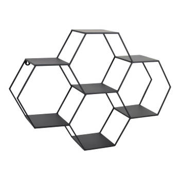 LOFT42 Hexagon Wandrek Zeshoekig - Zwart - 57x80x20