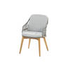 4-Seasons Sempre tuinstoel - Teak/Silver Grey (1 stuk)