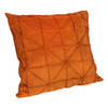 QUVIO Kussenhoes met grafisch patroon - 50 x 50 cm - Fluweel - Oranje
