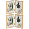 2x stuks dubbele houten fotolijst geschikt voor twee foto van 10 x 15 cm - Fotolijsten