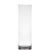Transparante home-basics cilinder vorm vaas/vazen van glas 50 x 15 cm - Vazen