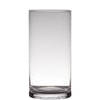 Transparante home-basics cylinder vorm vaas/vazen van bubbel glas 30 x 15 cm - Vazen