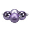 4x stuks glazen kerstballen amethyst paars 10 cm mat/glans - Kerstbal