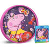 Nickelodeon wandklok Peppa Pig meisjes 25 cm roze/paars