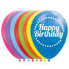 Globos ballonnen happy birthday 12 cm latex 8 stuks
