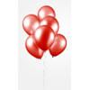 Globos ballonnen metallic 30 cm latex rood 10 stuks