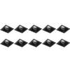 Spot Armatuur 10 Pack - Pragmi Zano Pro - GU10 Inbouwspot - Vierkant - Zwart - Aluminium - Kantelbaar - 93mm