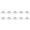 Spot Armatuur 10 Pack - Pragmi Zano Pro - GU10 Inbouwspot - Vierkant - Wit - Aluminium - Kantelbaar - 93mm