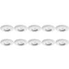 Spot Armatuur 10 Pack - Pragmi Luno Pro - GU10 Inbouwspot - Waterdicht IP65 - Rond - Wit - Aluminium - Ø82mm