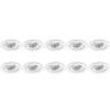 Spot Armatuur 10 Pack - Pragmi Delton Pro - GU10 Inbouwspot - Rond - Wit - Aluminium - Kantelbaar - Ø82mm