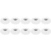 Spot Armatuur 10 Pack - Pragmi Pollon Pro - GU10 Inbouwspot - Rond - Wit - Aluminium - Verdiept - Ø82mm