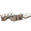 vidaXL 11-delige Tuinset poly rattan bruin