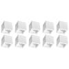 Opbouwspot 10 Pack - Pragmi Cliron Pro - GU10 Fitting - Opbouw Vierkant - Mat Wit - Aluminium - Verdiept - Ø90mm