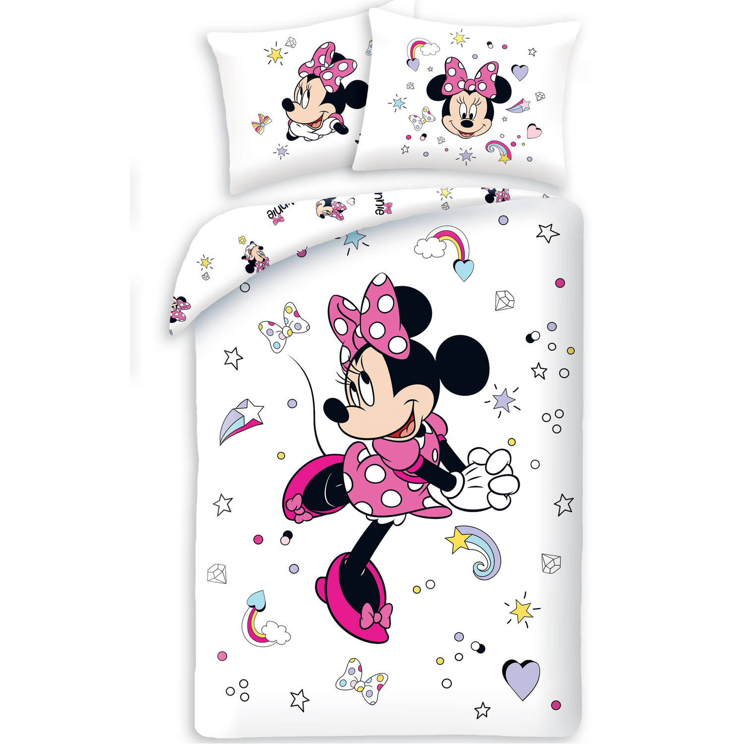 Disney Minnie Mouse Dekbedovertrek Lovely - Eenpersoons - 140 X 200 Cm - Katoen