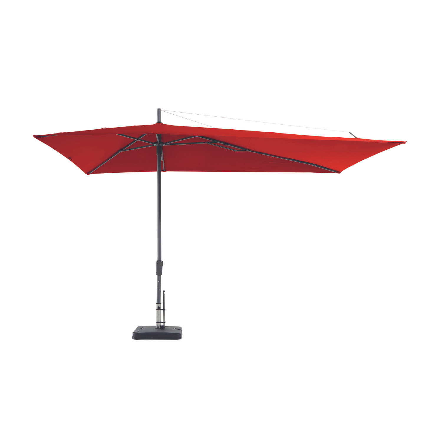 Madison Parasol Asymmetric Sideways Brick Red 360x220 Rood online kopen