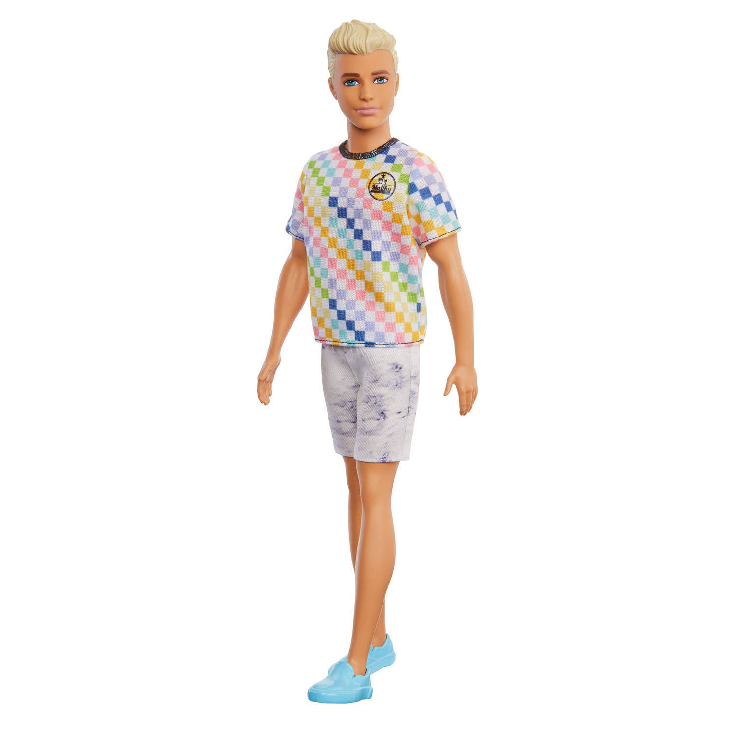 Barbie Ken Fashionista Pop - geblokt shirtje & korte broek