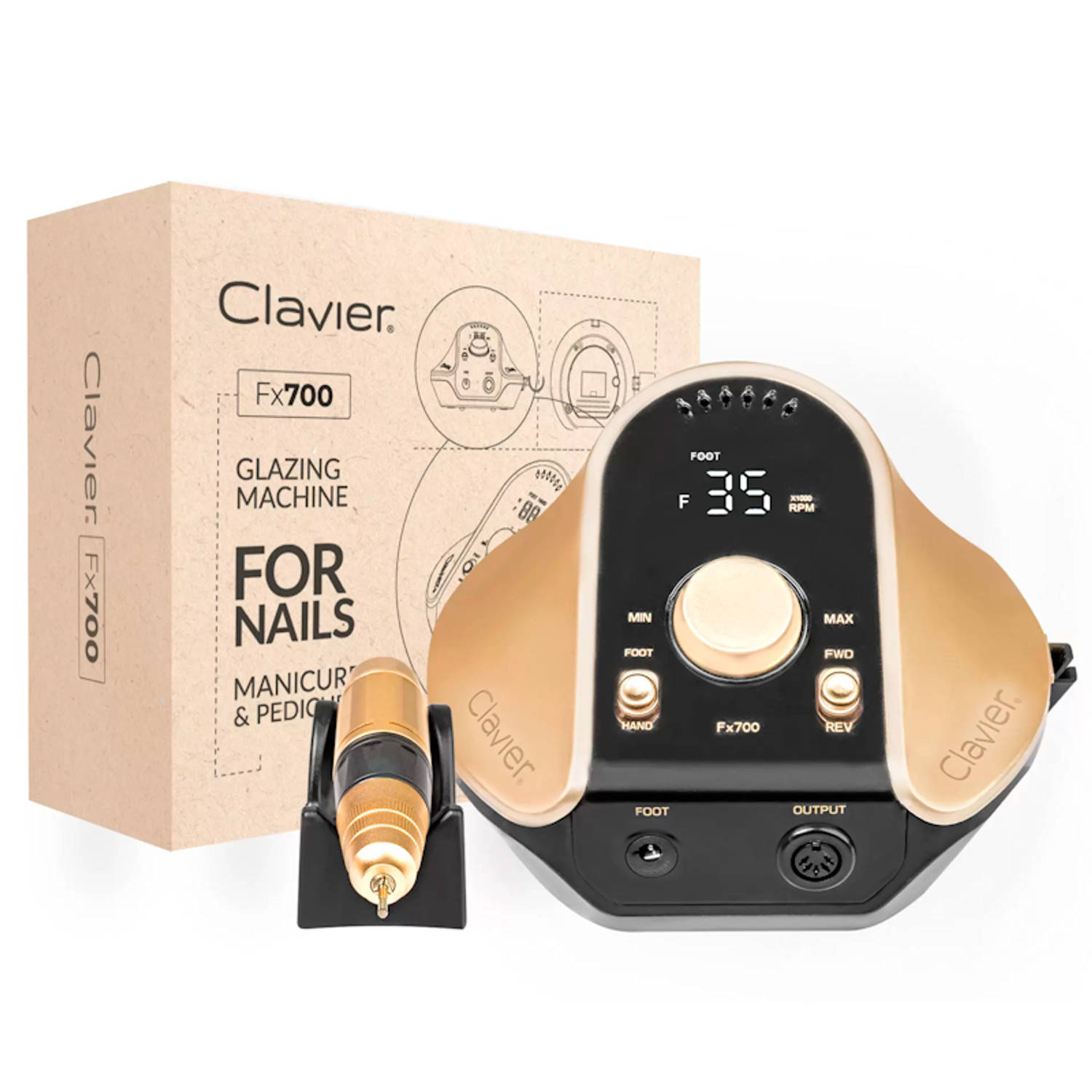 Clavier Nagelfrees Machine Voor Professionele Manicure & Pedicure 65W #FX700